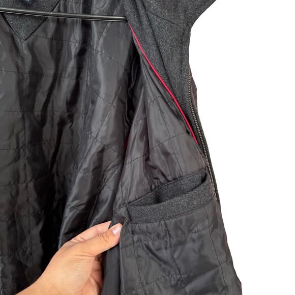 Tommy Hilfiger XXL Wool Blend Zip Jacket Gray Lined Coat Mens Warm Classic - Picture 4 of 9